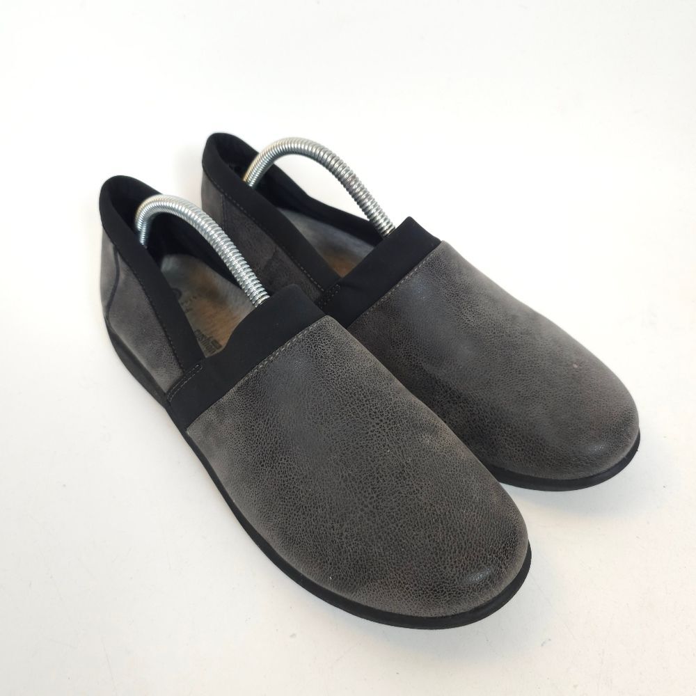 Clarks SILLIAN GREER GREY GRIS Cloudsteppers flat slip-on shoes Size 9.5